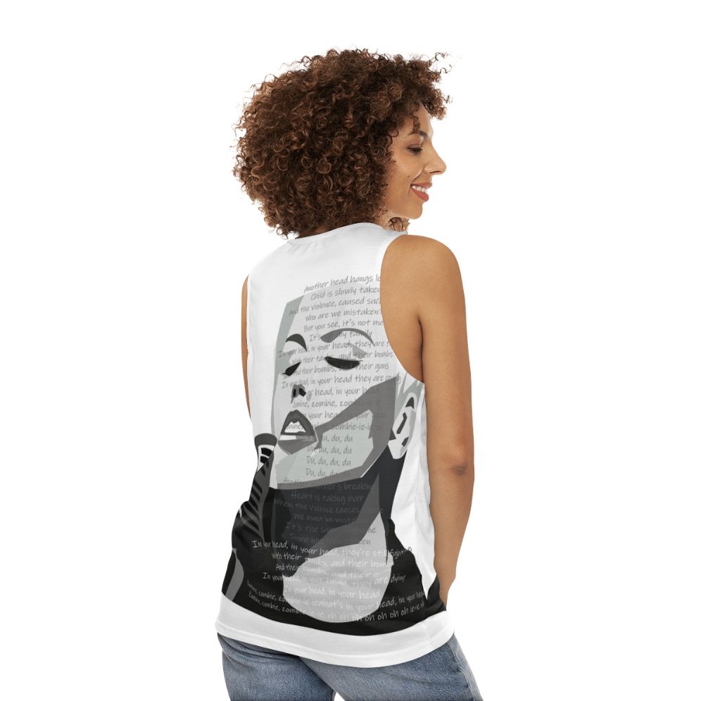 Delores O'Riordan Zombie Lyrics Unisex Tank Top - women back