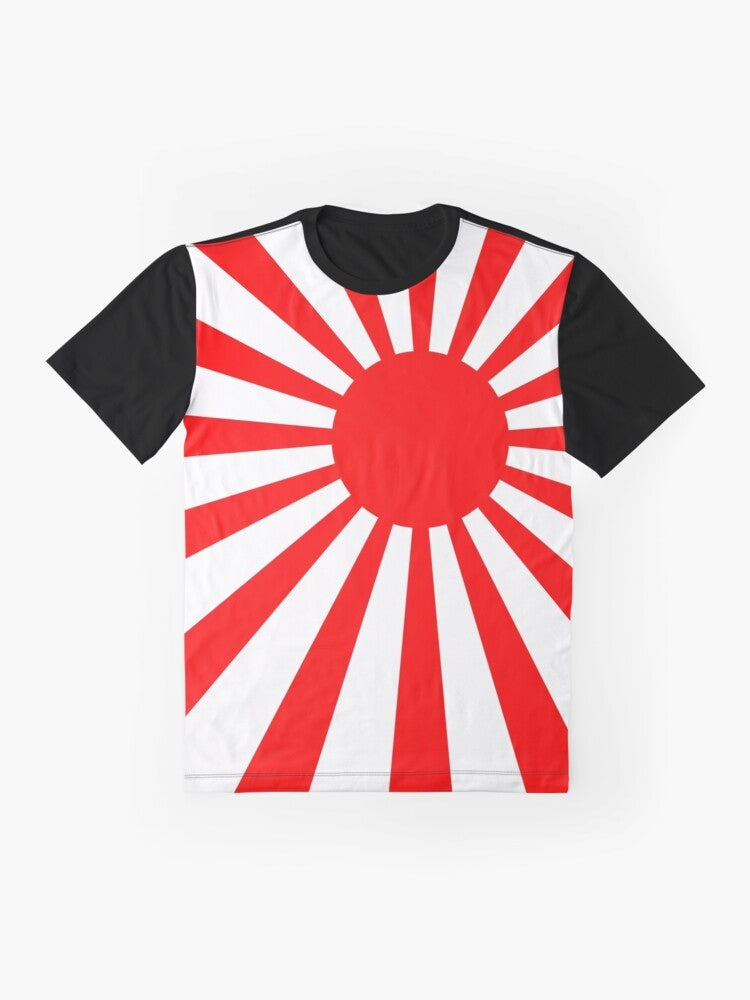 Japan flag graphic design on a t-shirt - Flat lay