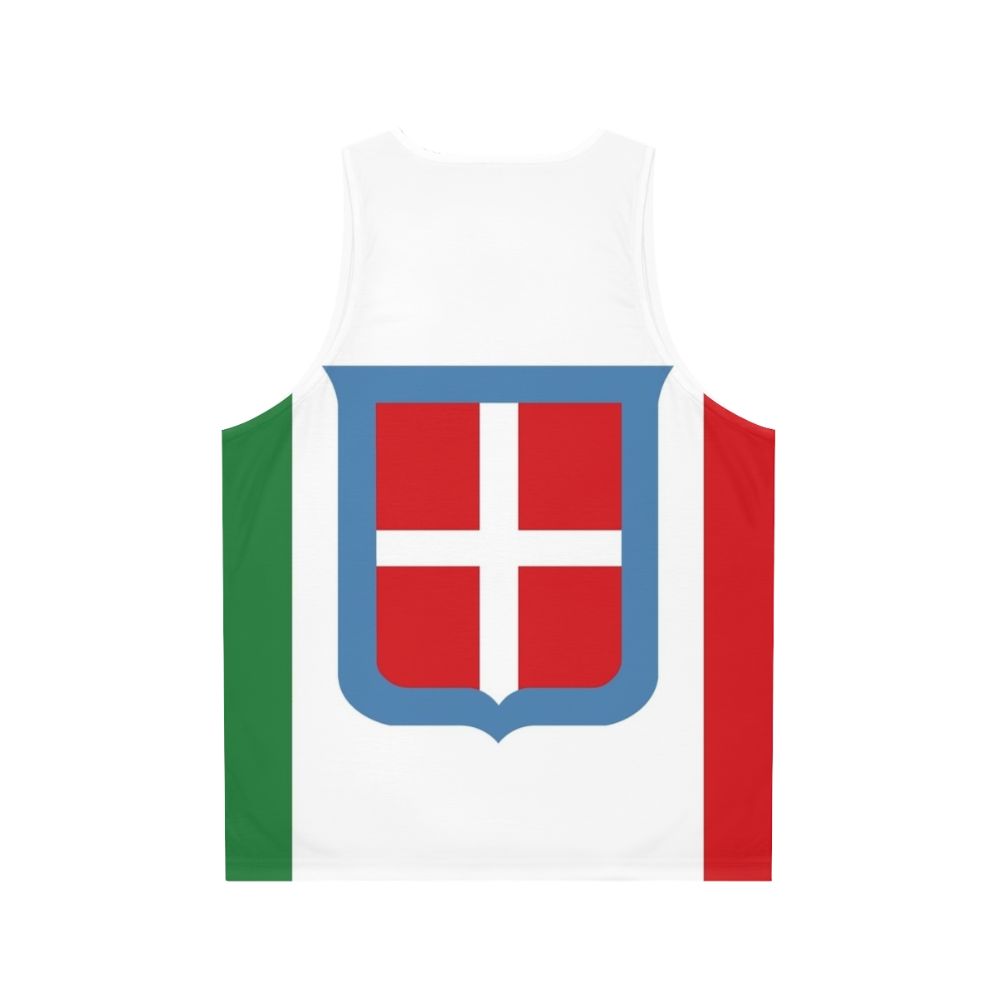 Kingdom of Italy 1861 flag design on a unisex tank top - Back