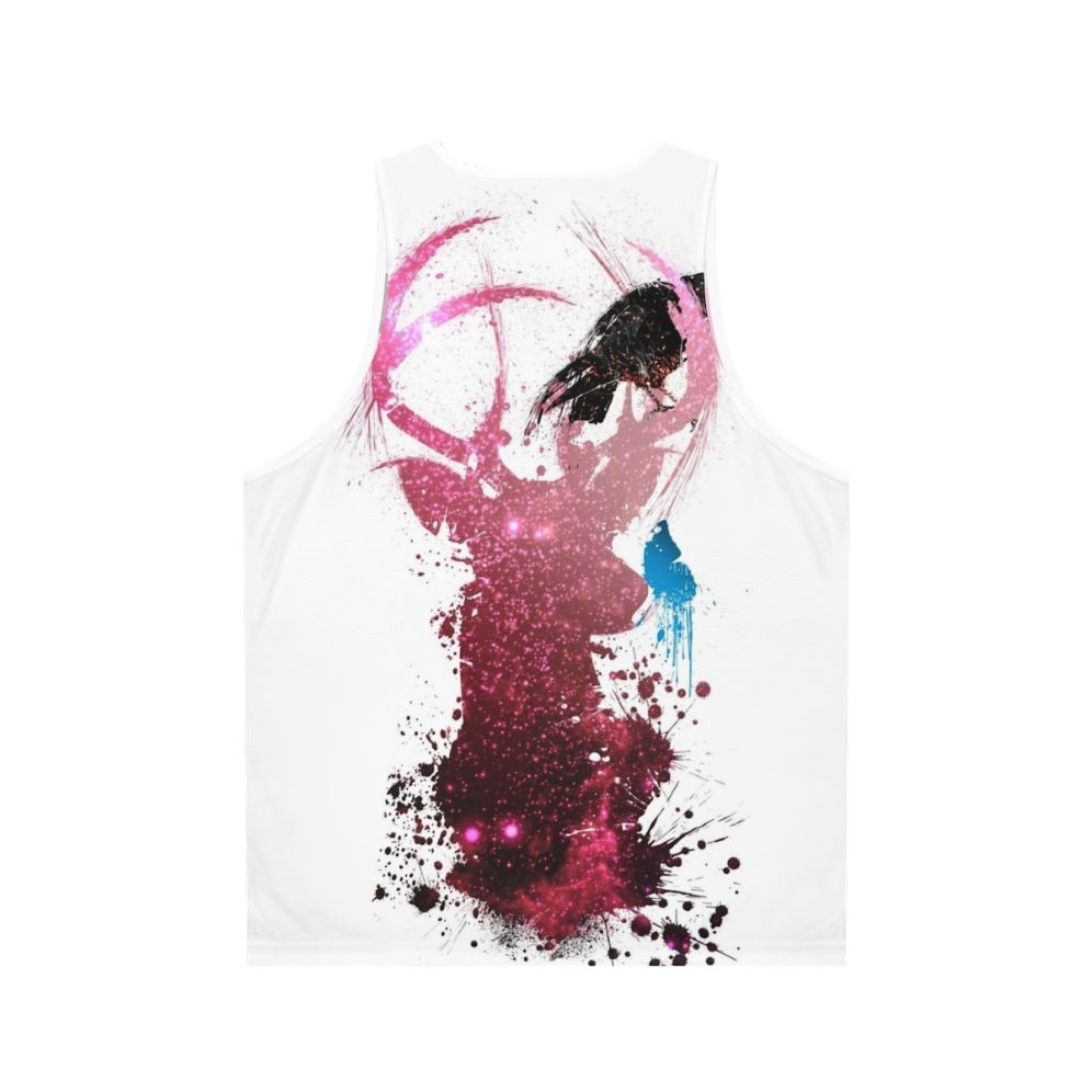 Unisex tank top with spirit animal design - Back