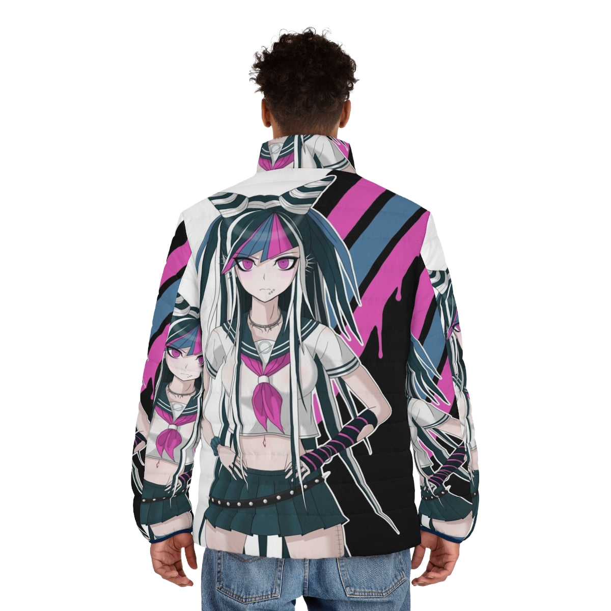 Mioda Ibuki Danganronpa Anime Girl Puffer Jacket - men back