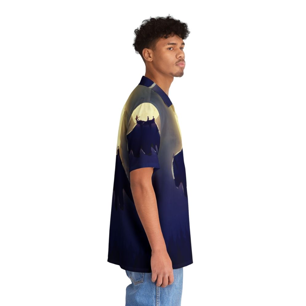 Avatar The Last Airbender Night Version Hawaiian Shirt featuring Appa and Aang - People Pight