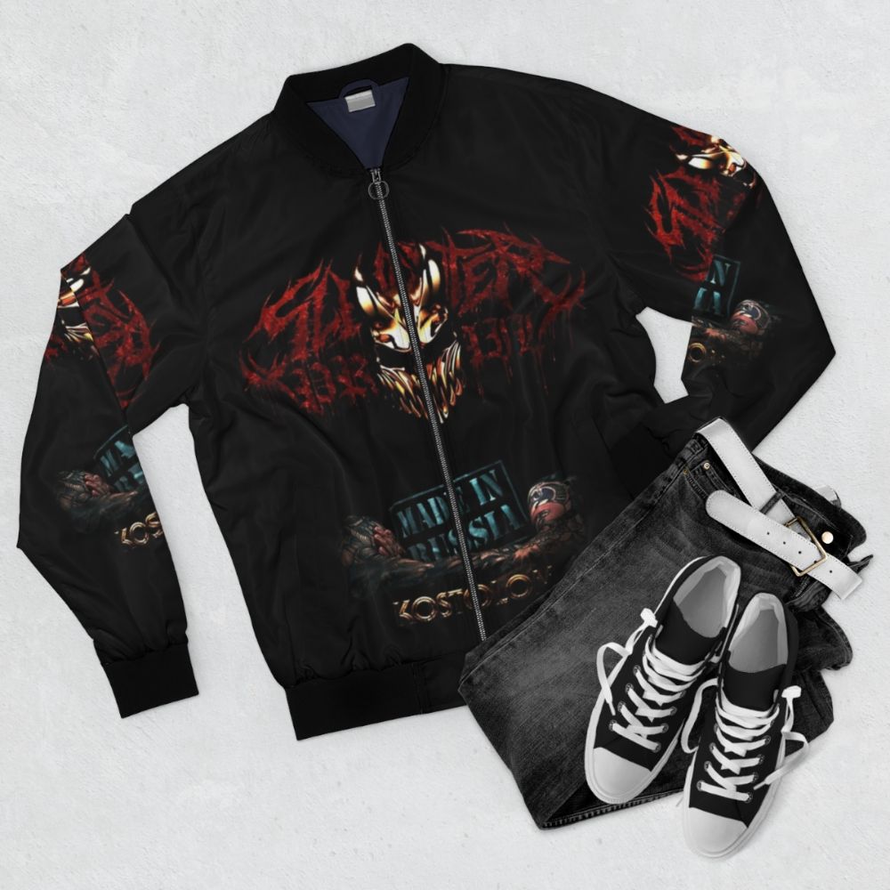 Slaughter to Prevail Metalcore Bomber Jacket - Flat lay