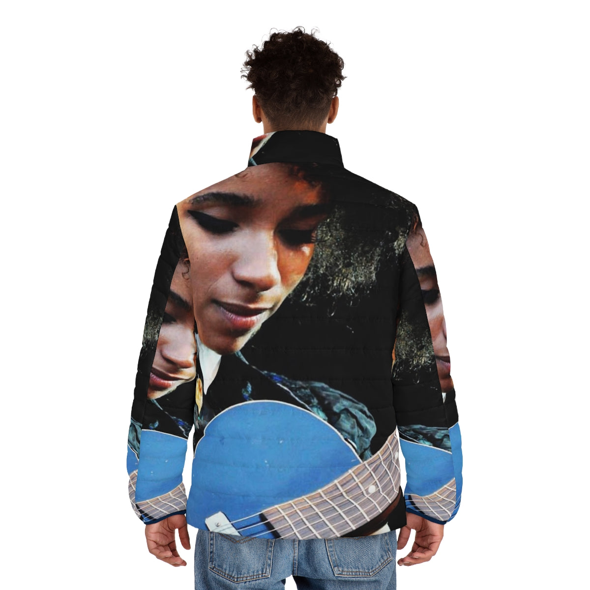 Lianne La Havas wearing a puffer jacket at the Summer Sundae music festival in Leicester - men back