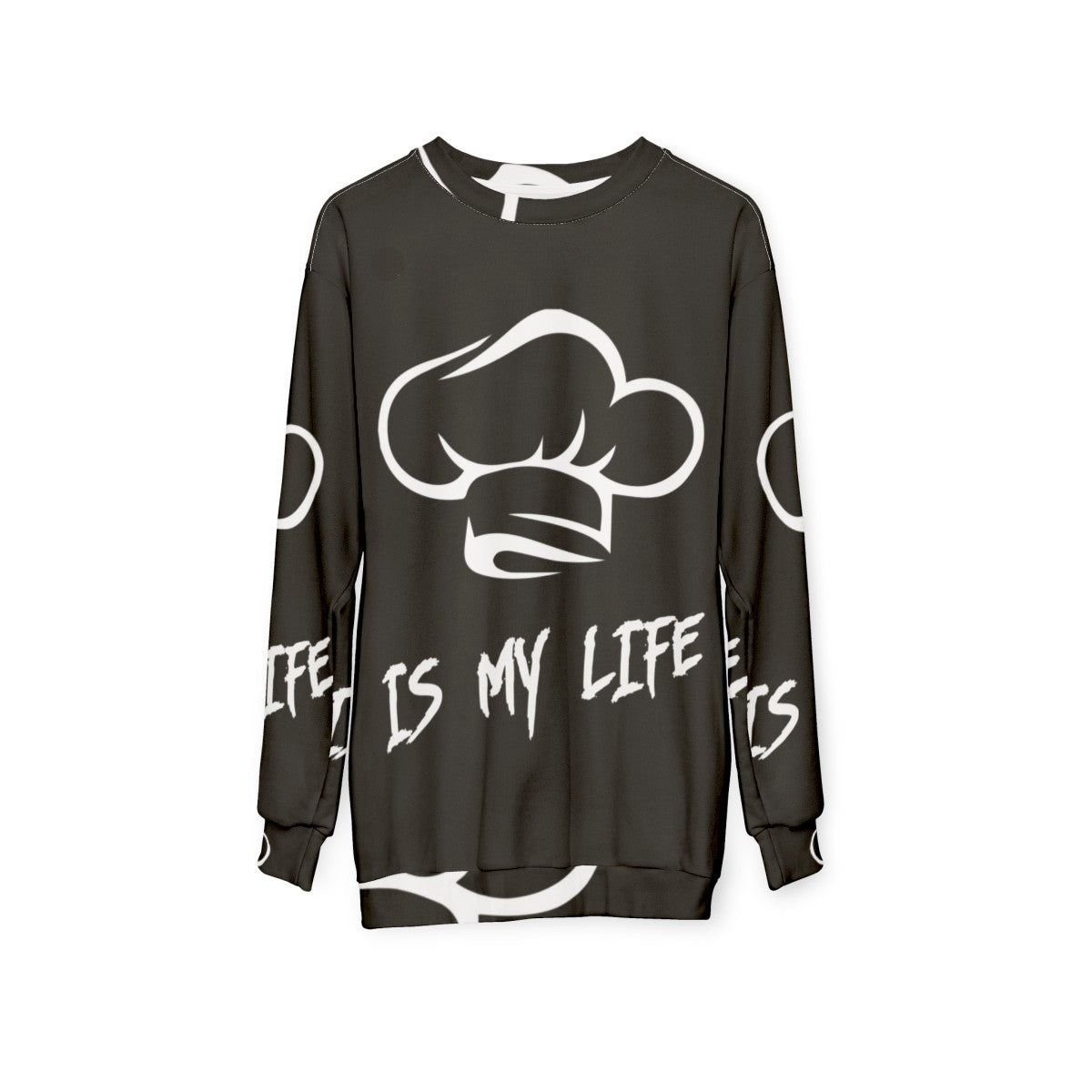 Cooking Is My Life Sweatshirt - Culinary Enthusiast's Essential - hanging