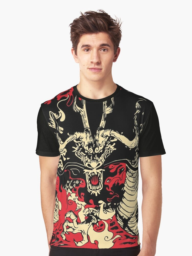 One Piece Kaido The Dragon Graphic T-Shirt featuring the character Kaido from the popular anime and manga series - Men