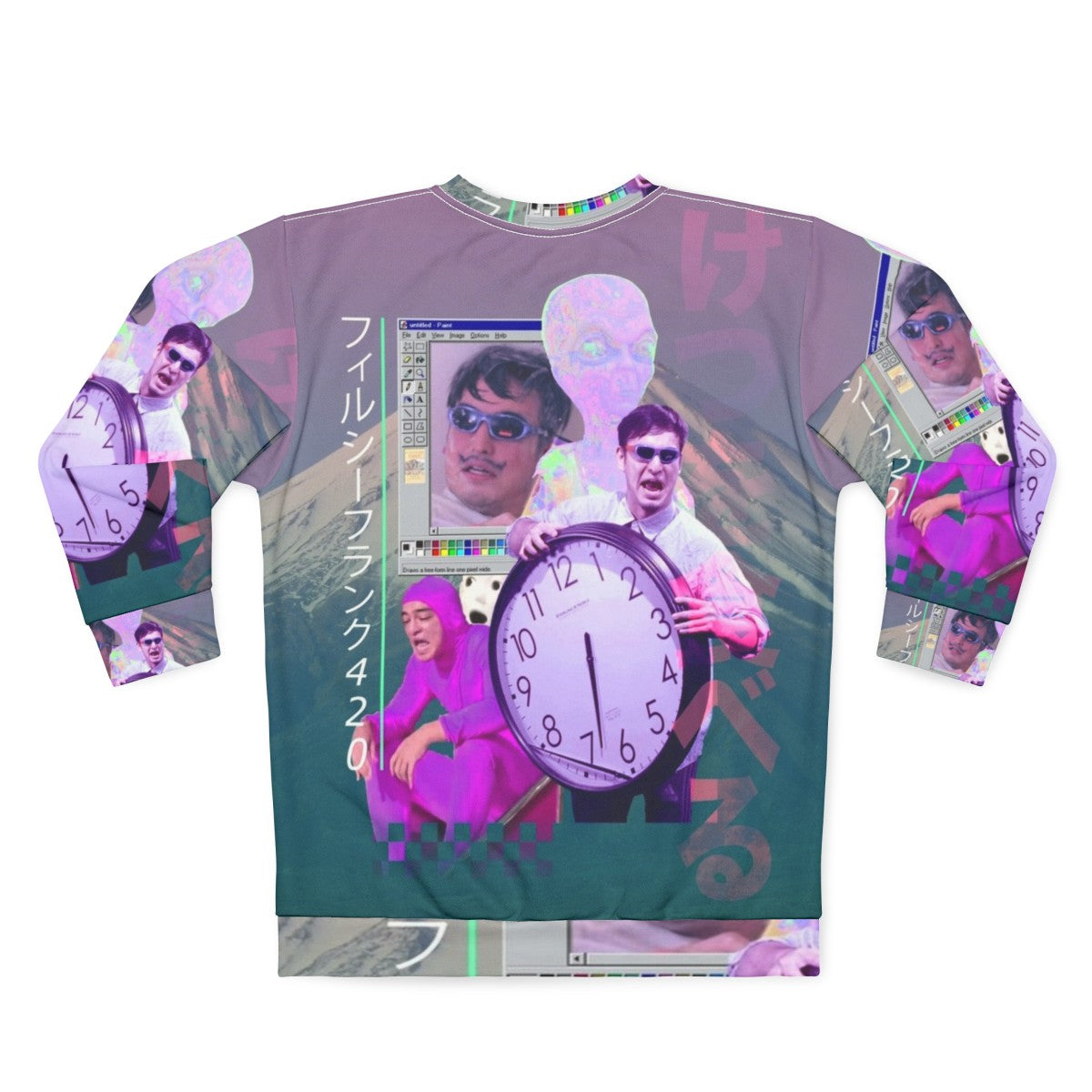 Filthy Frank 420 Vaporwave Sweatshirt - Back