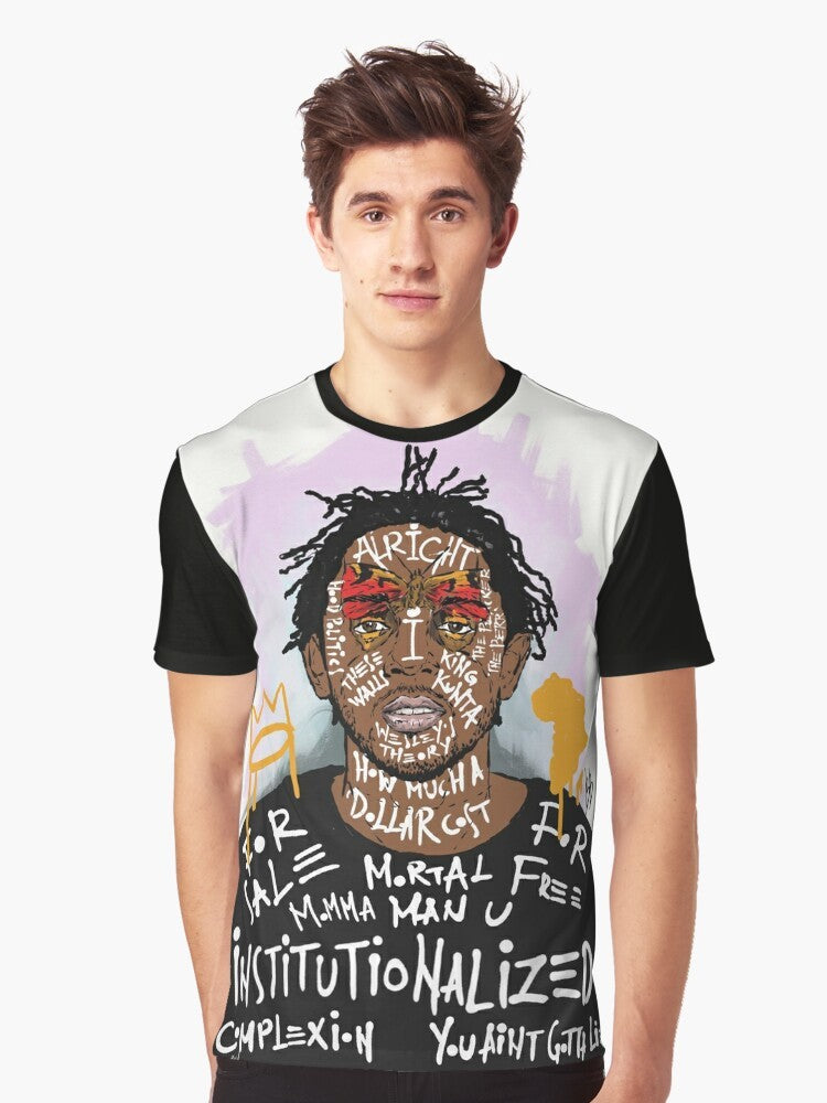 Kendrick Lamar graphic t-shirt featuring the rapper's name and album artwork - Men