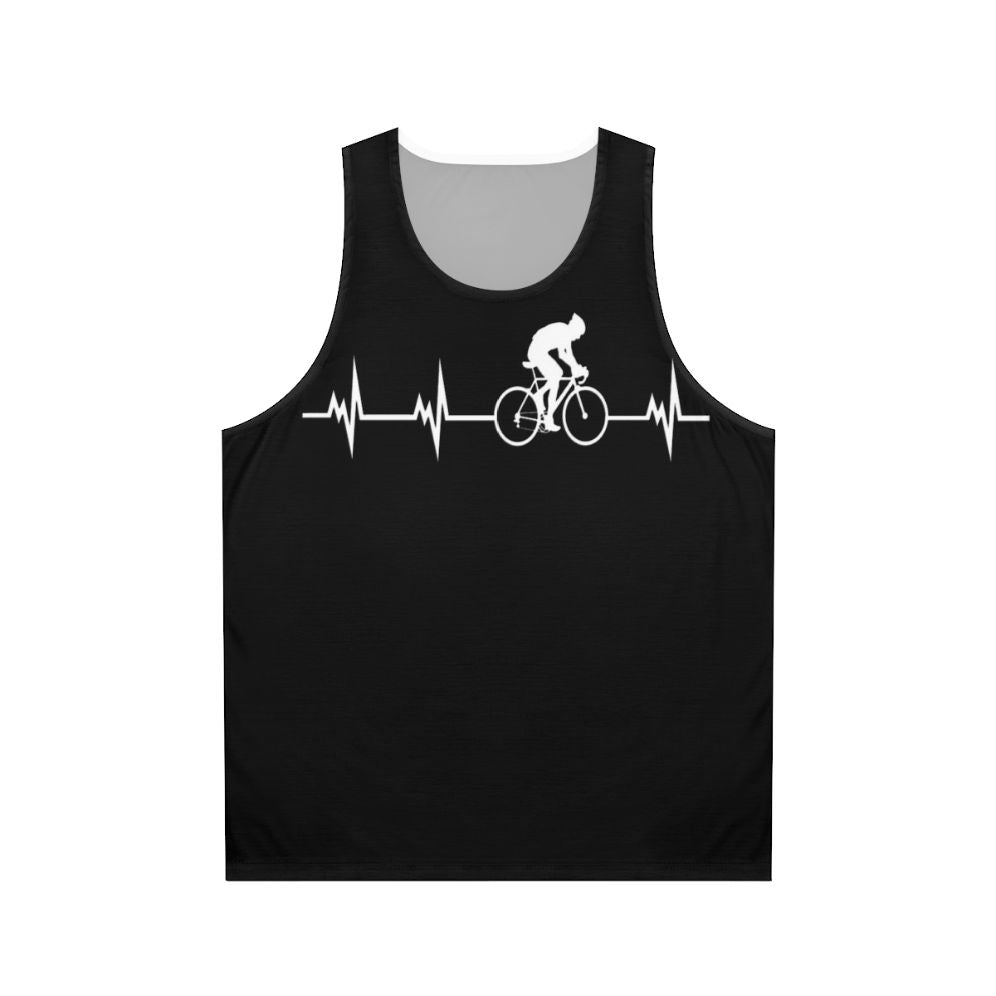 Cycling in a Heartbeat Unisex Tank Top