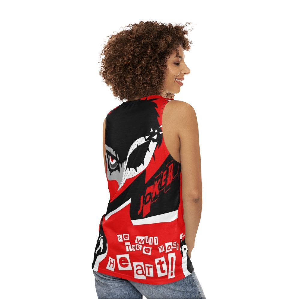 Persona 5 Joker "Take Your Heart" Unisex Tank Top - women back