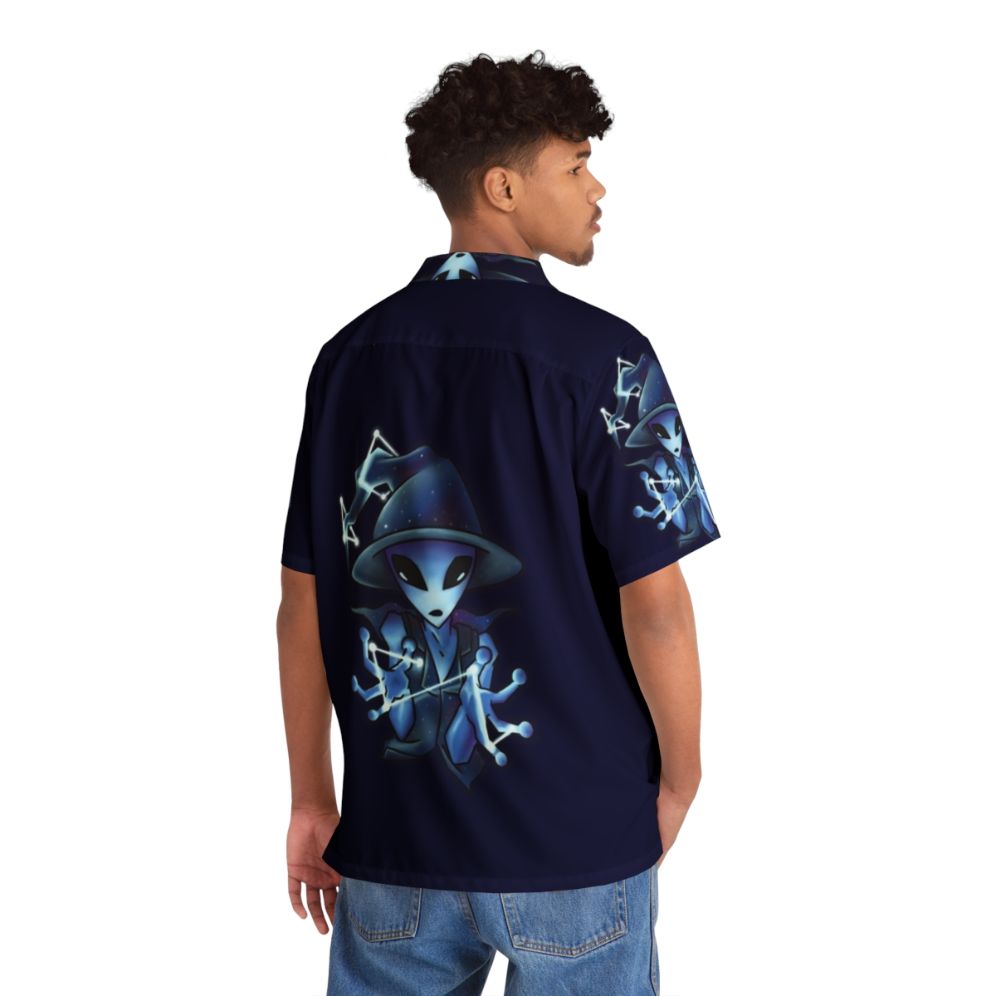 Galaxy Witch Alien Hawaiian Shirt - Intergalactic Tropical Style - People Back