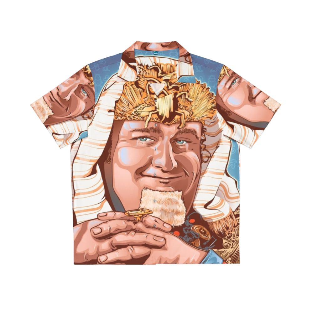 Vintage Hawaiian shirt featuring actor Victor Buono as King Tut