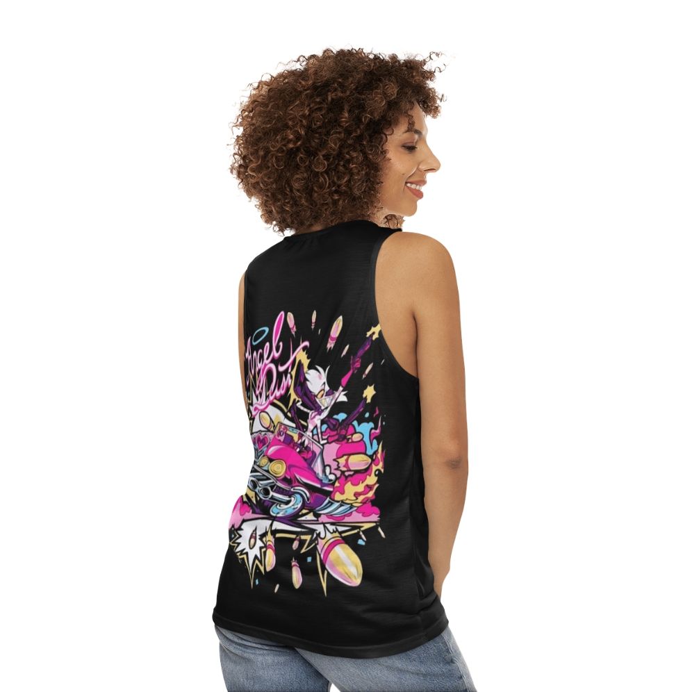 Hazbin Hotel Angel Dust Unisex Tank Top - women back