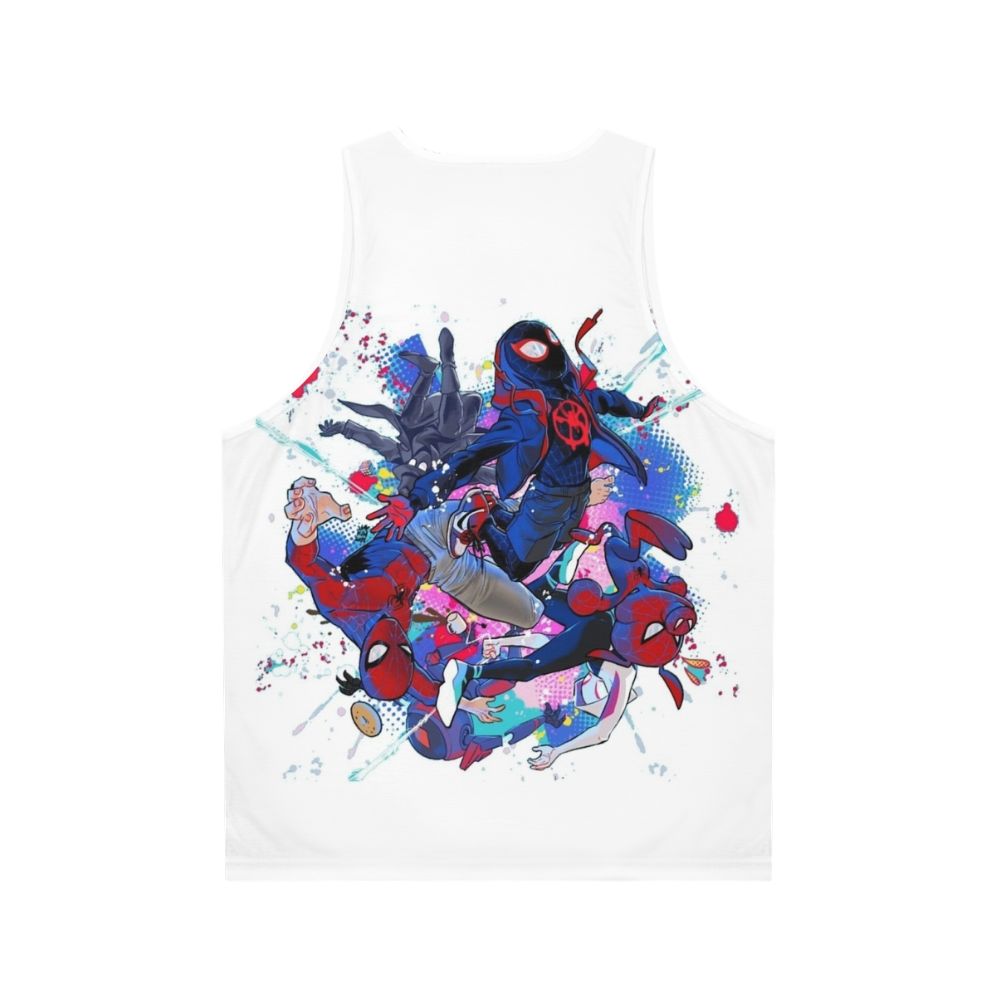 Spider Verse Spiderman Unisex Graphic Tank Top - Back