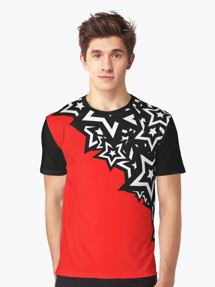 P5 Stars Graphic T-Shirt featuring the iconic Persona 5 stars design - Men