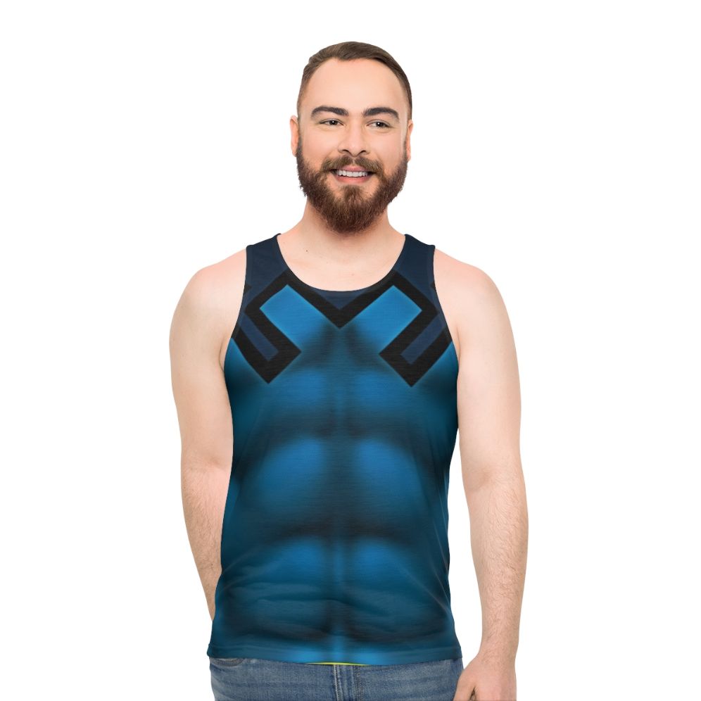 Blue Beetle superhero comic art graphic tee - men