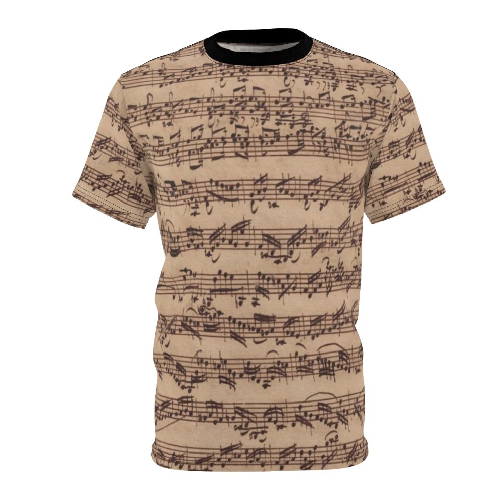 Artistic T-Shirt Featuring the Bach Chaconne for Classical Music Fans