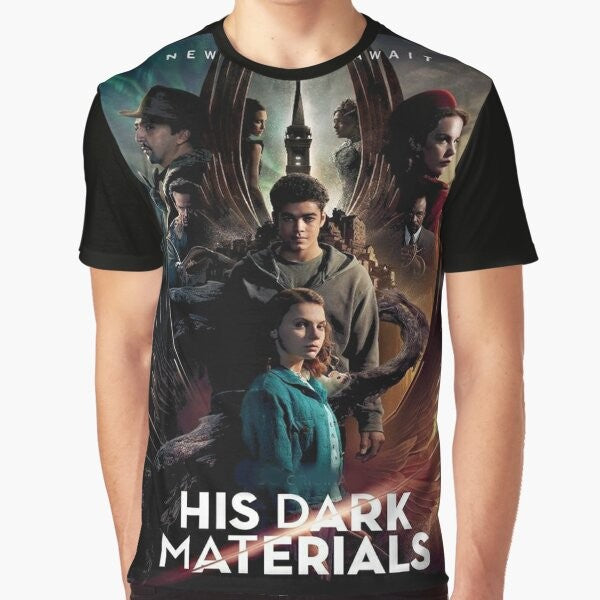 His Dark Materials fantasy adventure graphic t-shirt featuring characters from the TV series, films, and novels