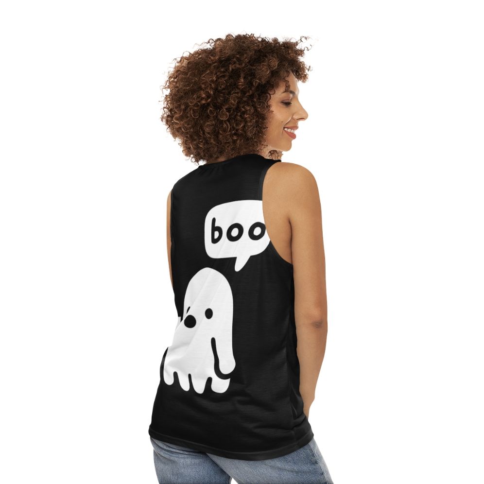 Spooky Ghost Unisex Tank Top - women back