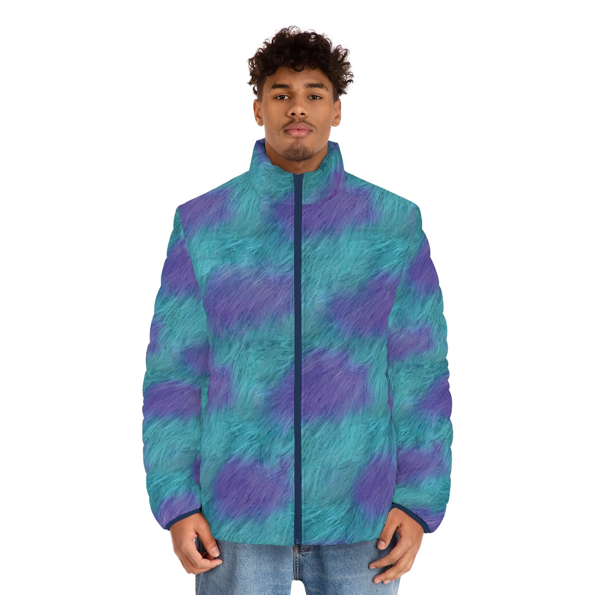 Sully Monsters Inc puffer jacket, ideal for Halloween and quarantine - men front