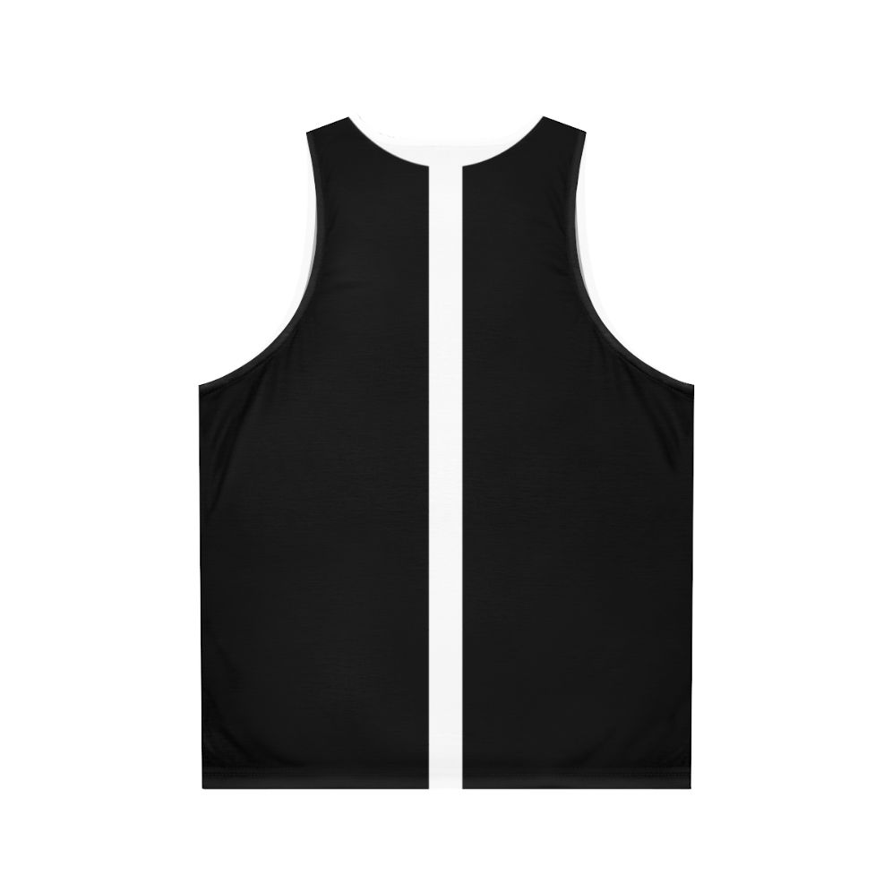 Unisex 60s mod black and white tank top - Back