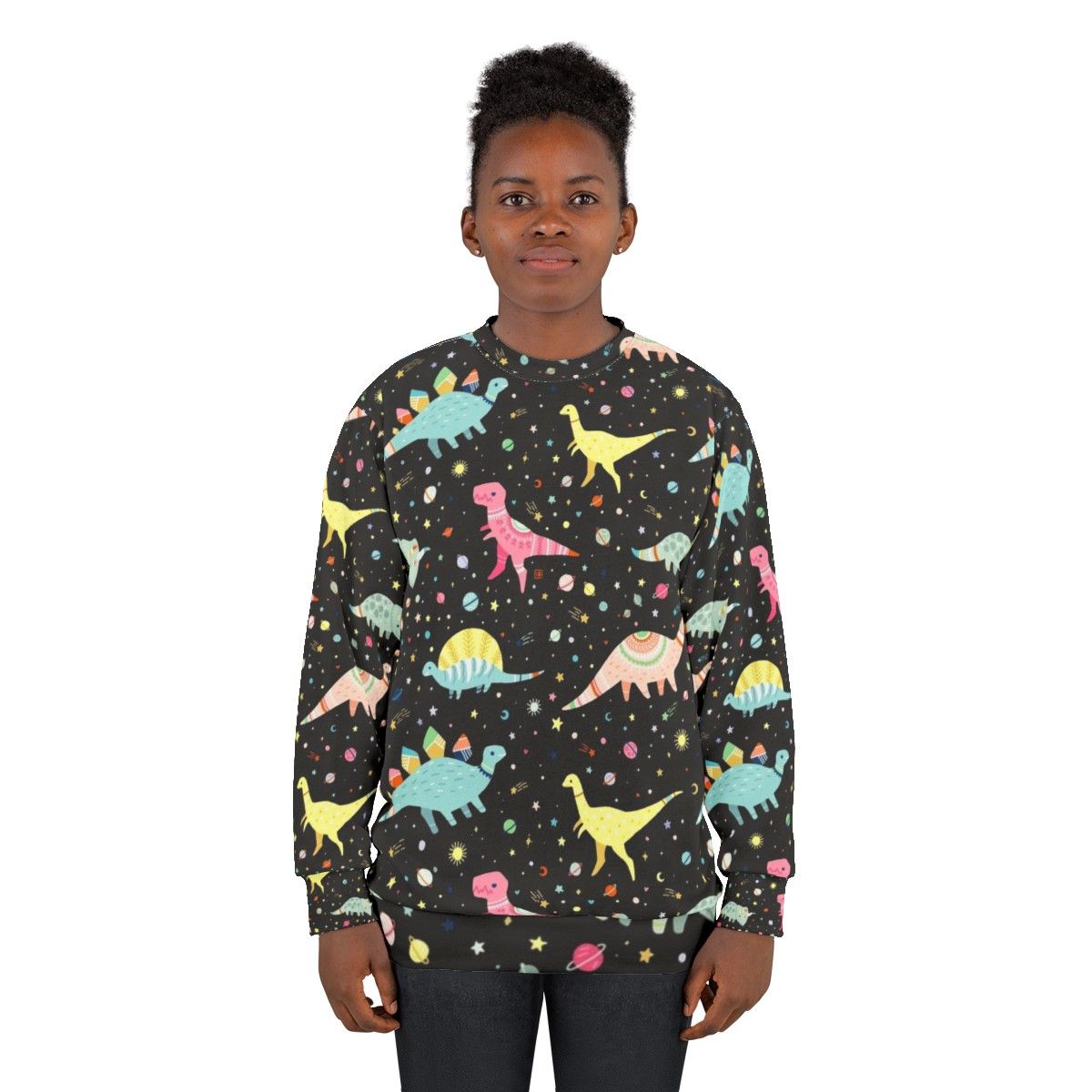 Dinosaur pattern sweatshirt for kids with fantasy design - women