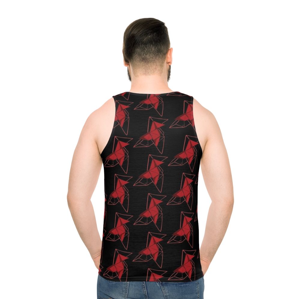 Money Heist Origami Bird Unisex Tank Top - men back