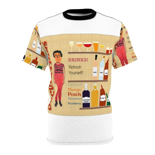 Occupations and Beverages-themed AOP T-shirt with Inspiring Life Quotes