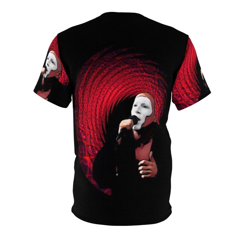 Jambi inspired metal band graphic t-shirt featuring a digital art design - Back