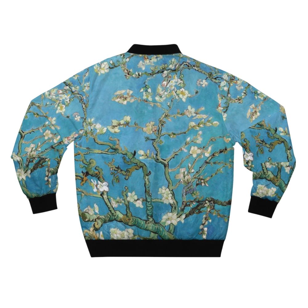 Almond Blossom bomber jacket featuring the iconic impressionist painting by Vincent van Gogh - Back