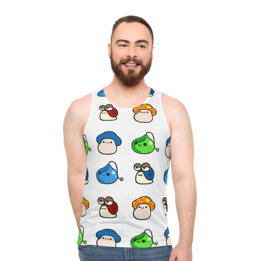 Cute mini maple friends gaming unisex tank top - men