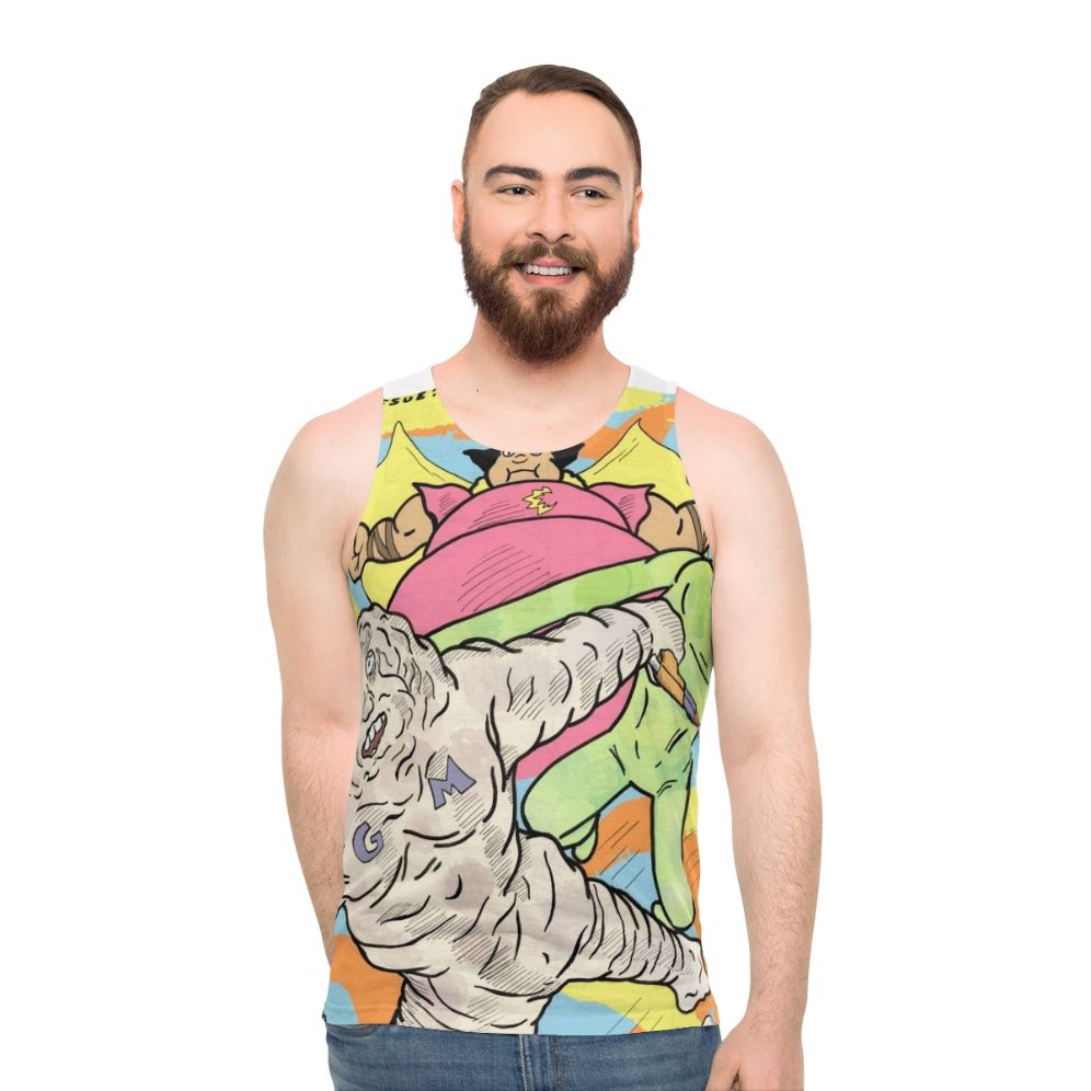 Cloudman vs Glueman vs Moon Alien Unisex Tank Top - men