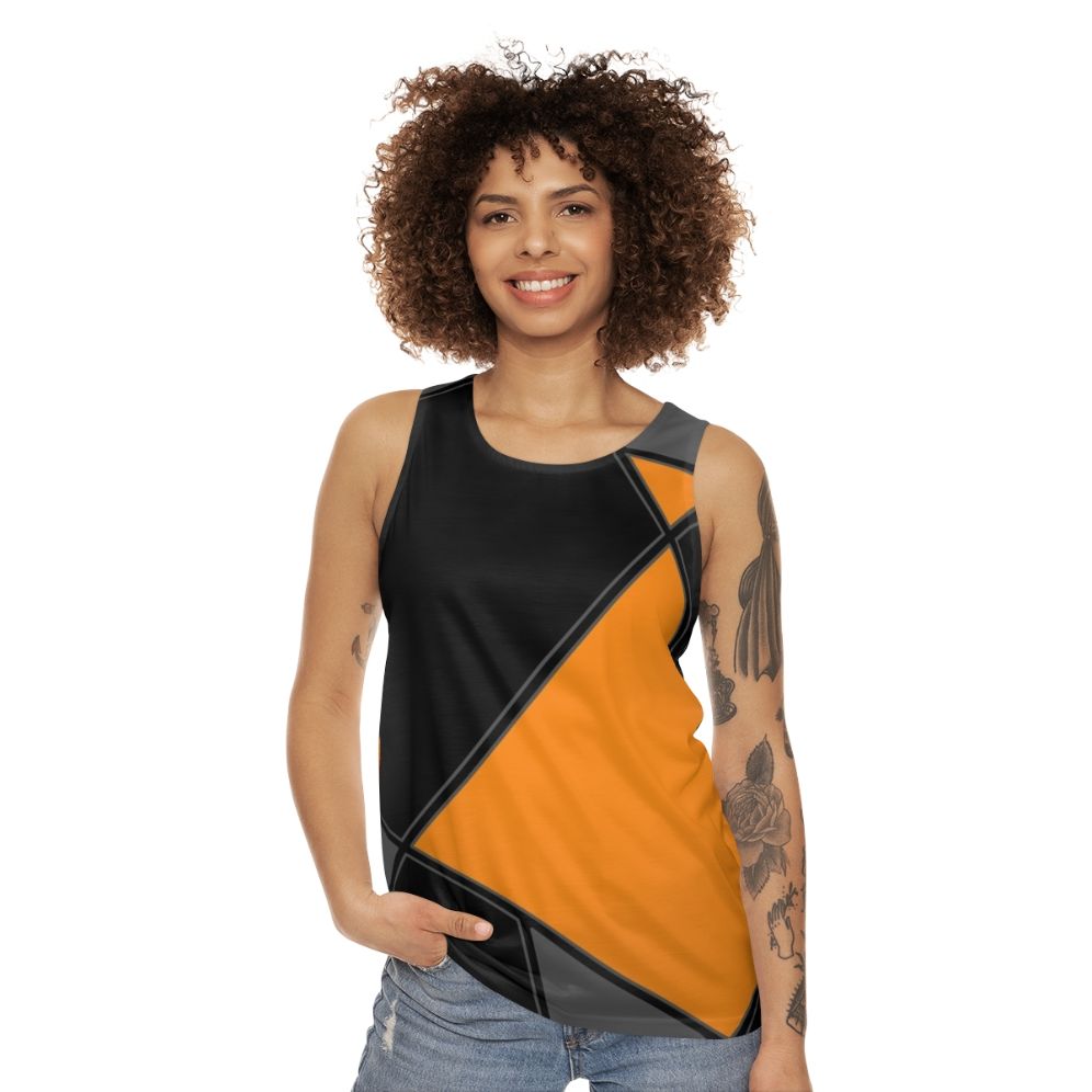 Geometric pattern unisex tank top - women