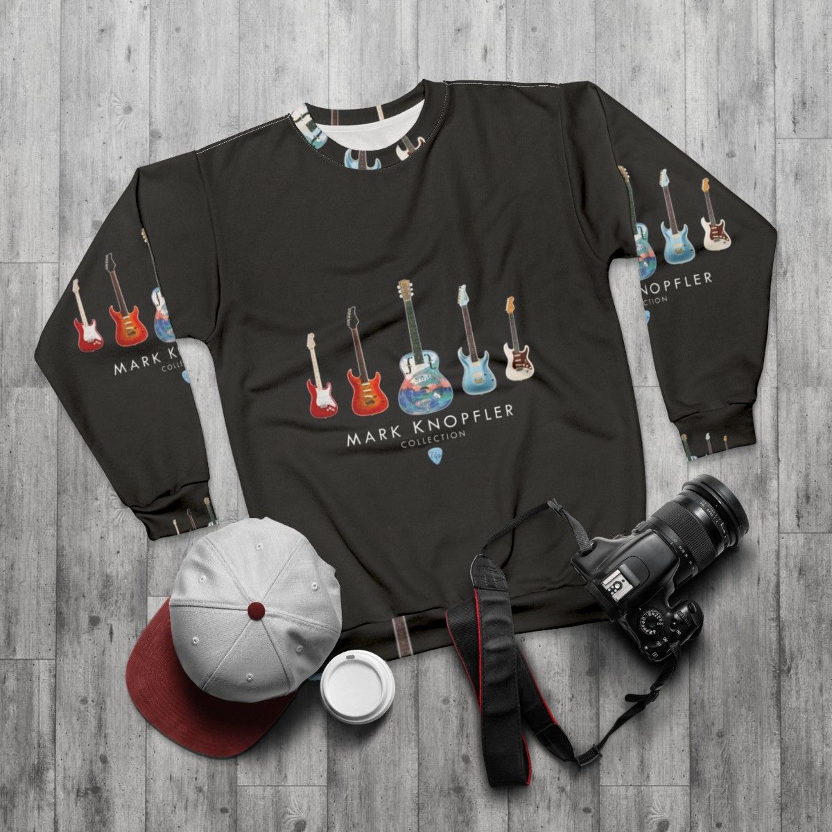 Esencial Sweatshirt with Dire Straits Vintage Music Design - flat lay