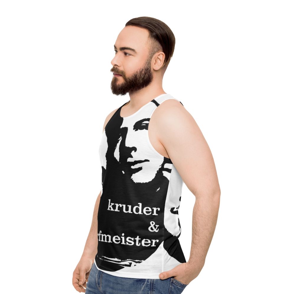 Kruder Dorfmeister electronic music unisex tank top - men side