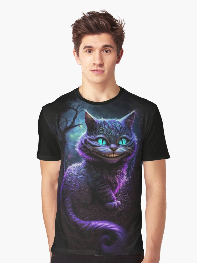 Cheshire Cat Abstract Graphic T-Shirt - Men