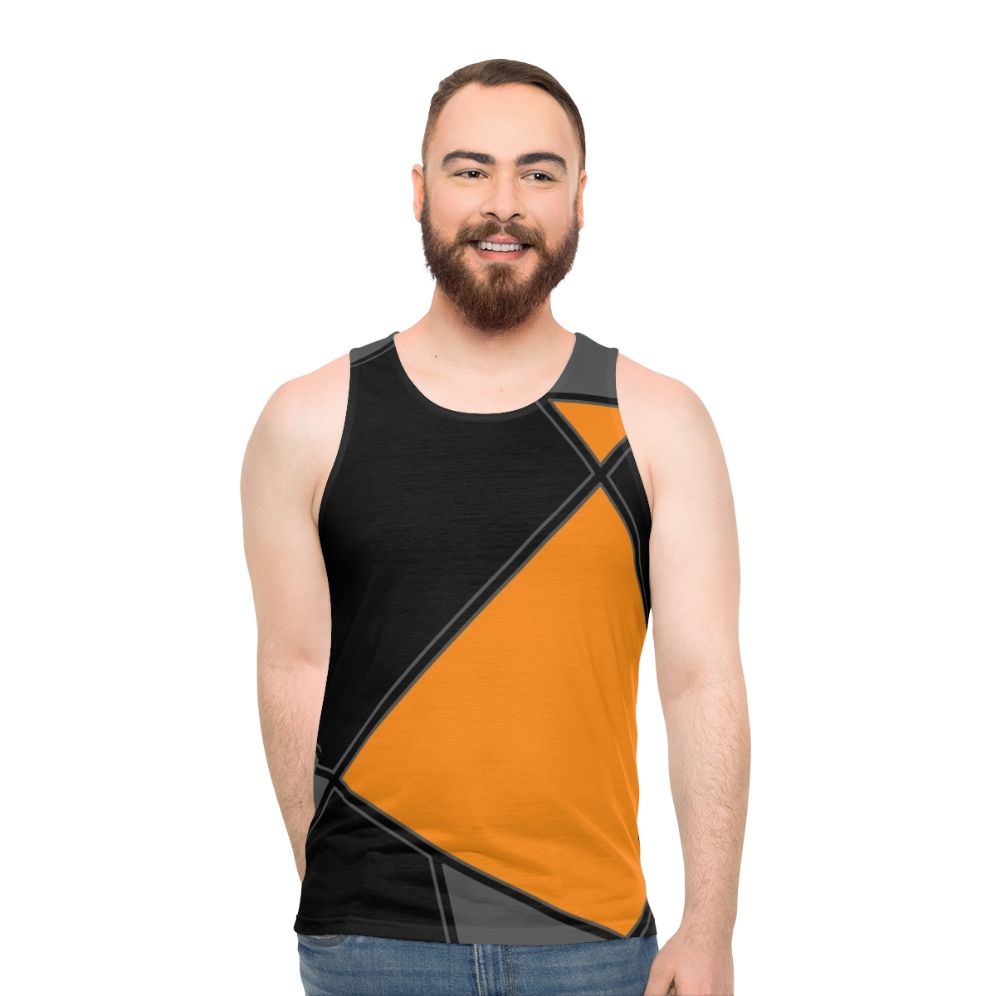 Geometric pattern unisex tank top - men