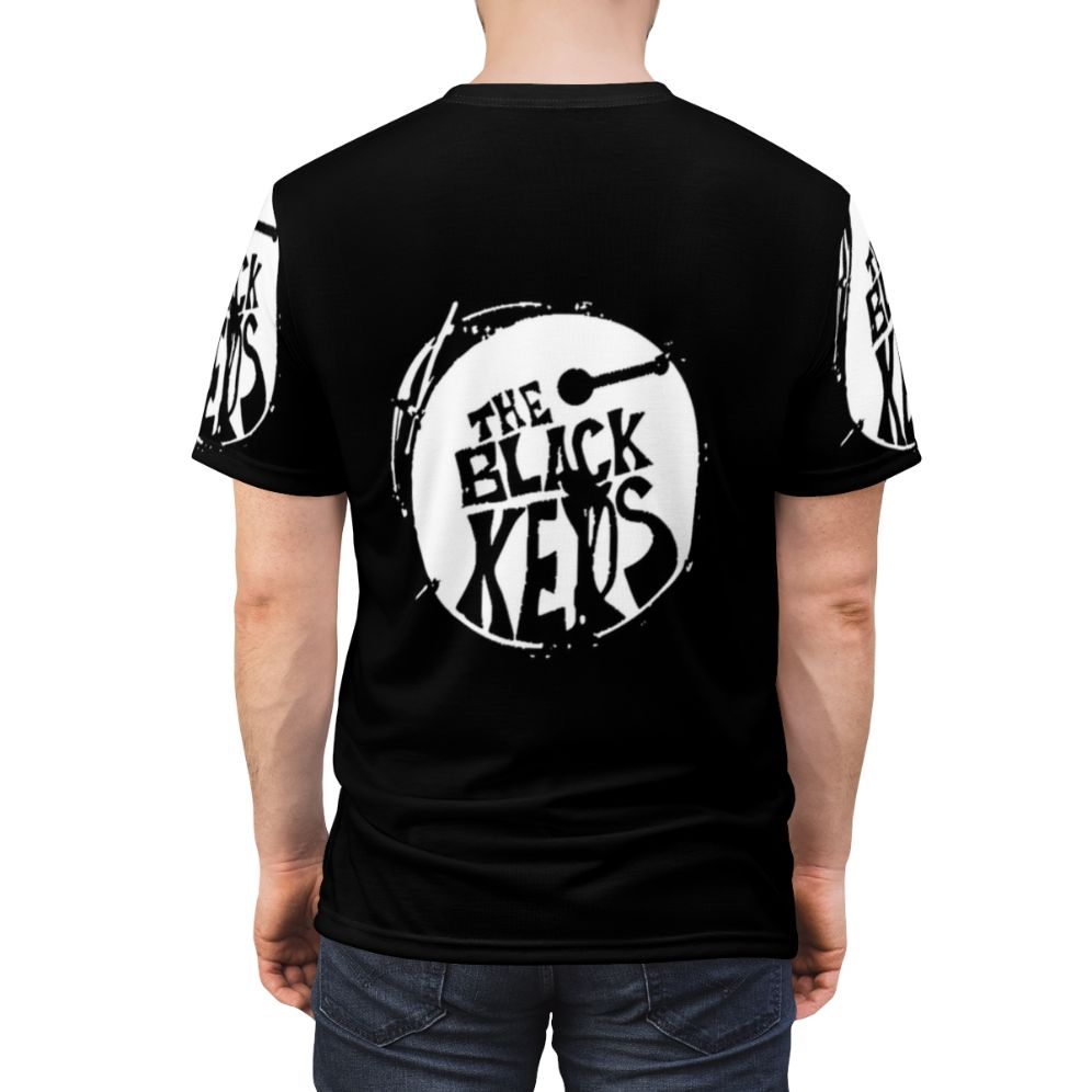 Stylish round the black keys inspired t-shirt for music fans - men back