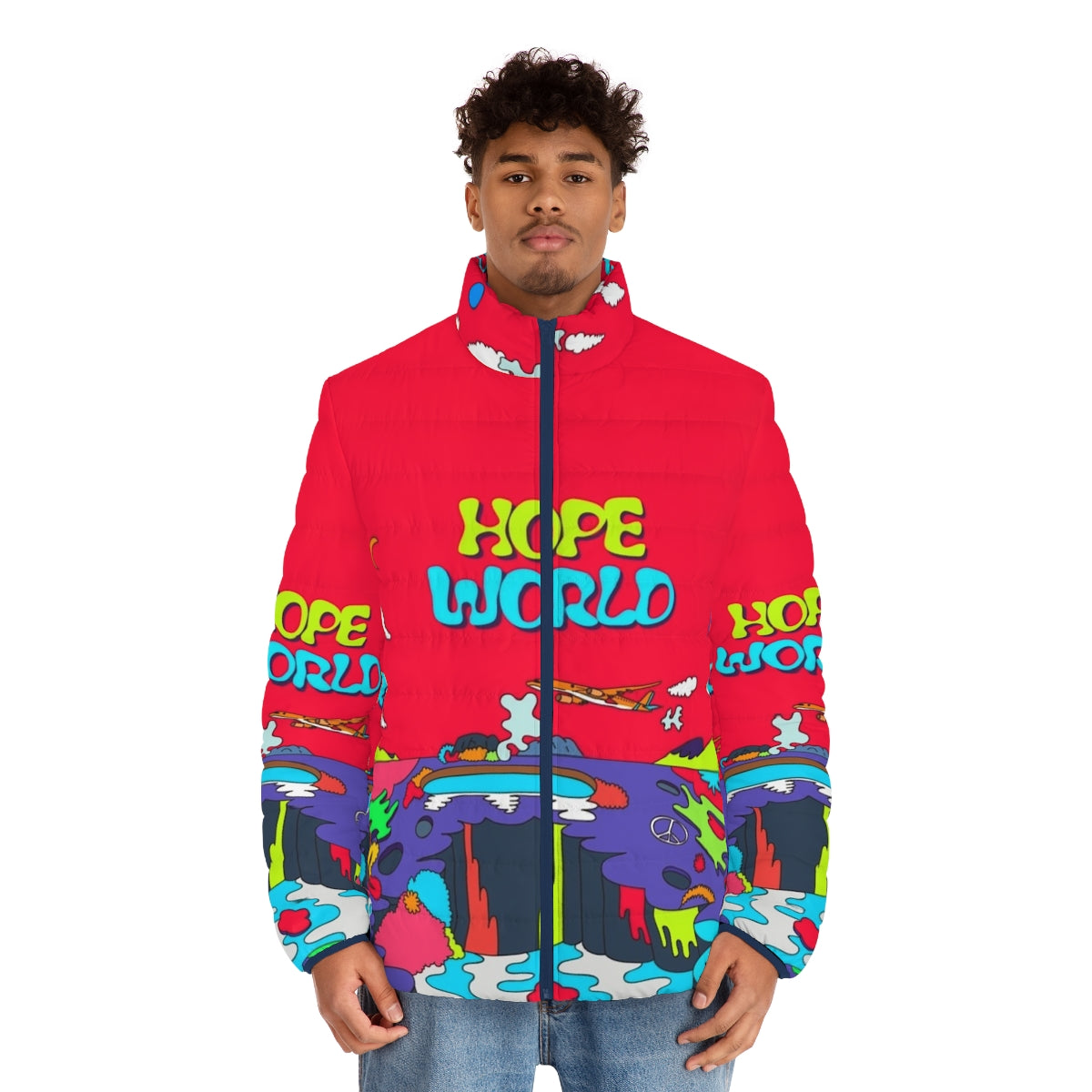 Hope World Puffer Jacket - J-Hope BTS Inspired Outerwear - men front