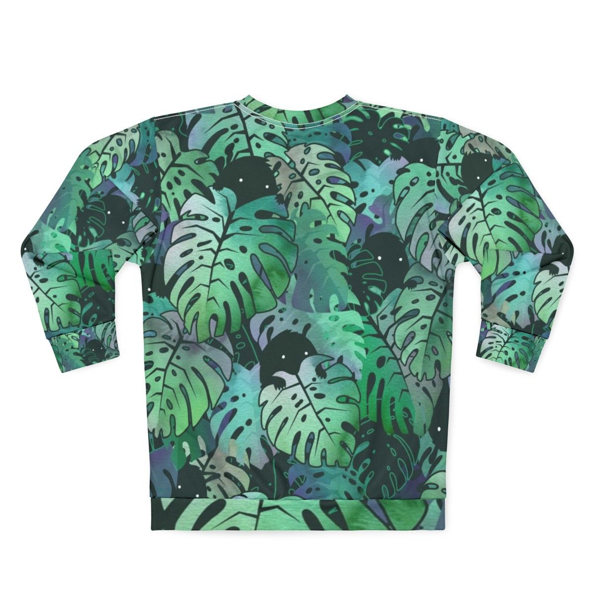 Tropical Monstera Monster Sweatshirt - Back