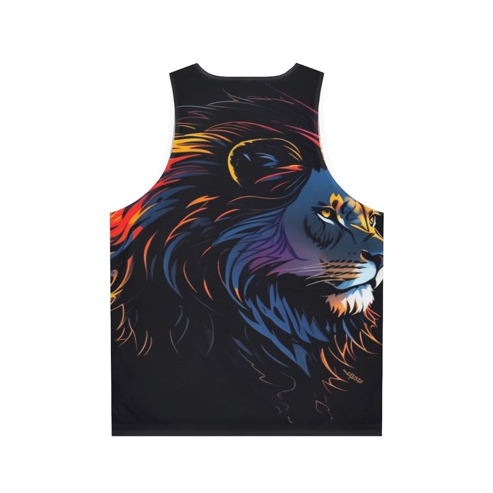 Unisex tank top with iconic lion print - Back