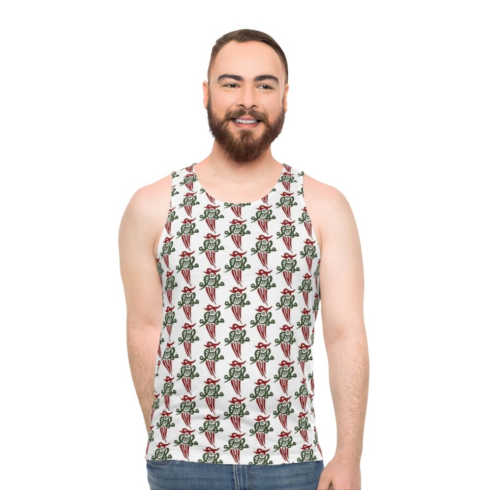 Mahjong tile Chinese bird yat sok unisex tank top - men