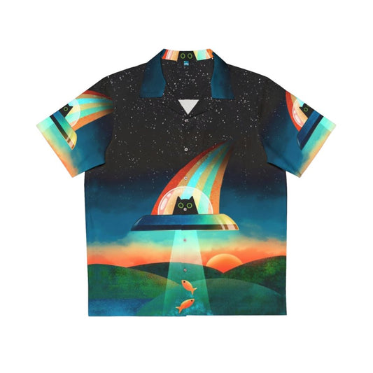 Alien Galaxy Cat Hawaiian Shirt