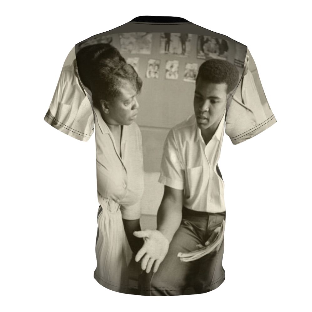 Commemorative t-shirt featuring civil rights activists Fannie Lou Hamer and Muhammad Ali - Back