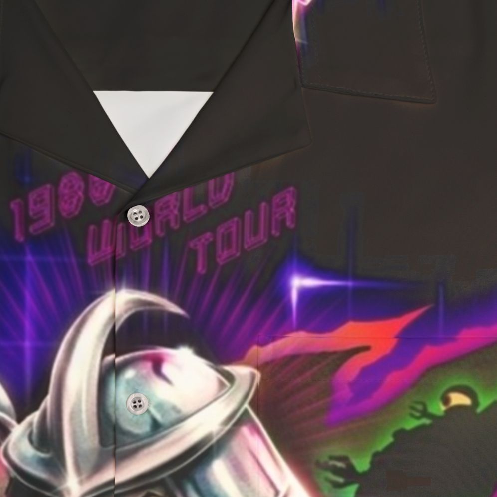 Shredder's Radical 80s Hawaiian Shirt - Teenage Mutant Ninja Turtles Inspired - Detail