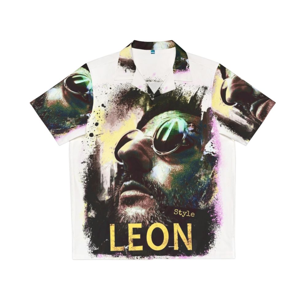 Geeky Hawaiian Shirt with Leon the Professional Movie Themes