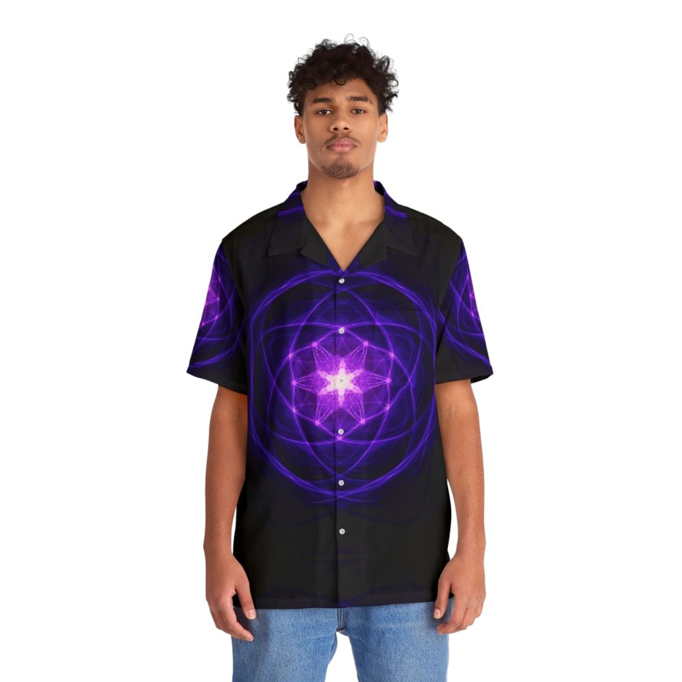 Energetic Geometry Indigo Prayers Hawaiian Shirt - People Front