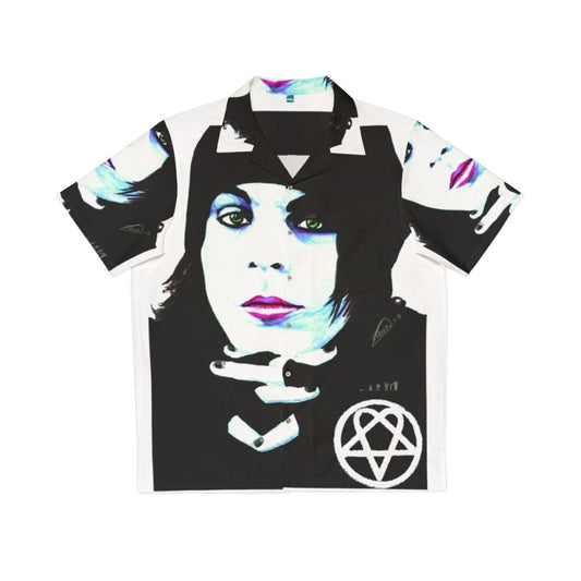 Him Ville Valo Portrait Hawaiian Shirt - Gothic Metal Band Merchandise