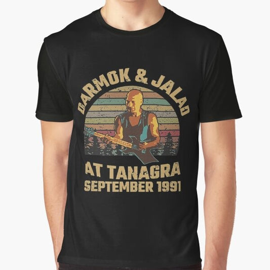 Darmok and Jalad at Tanagra science fiction graphic t-shirt design featuring aliens and space imagery