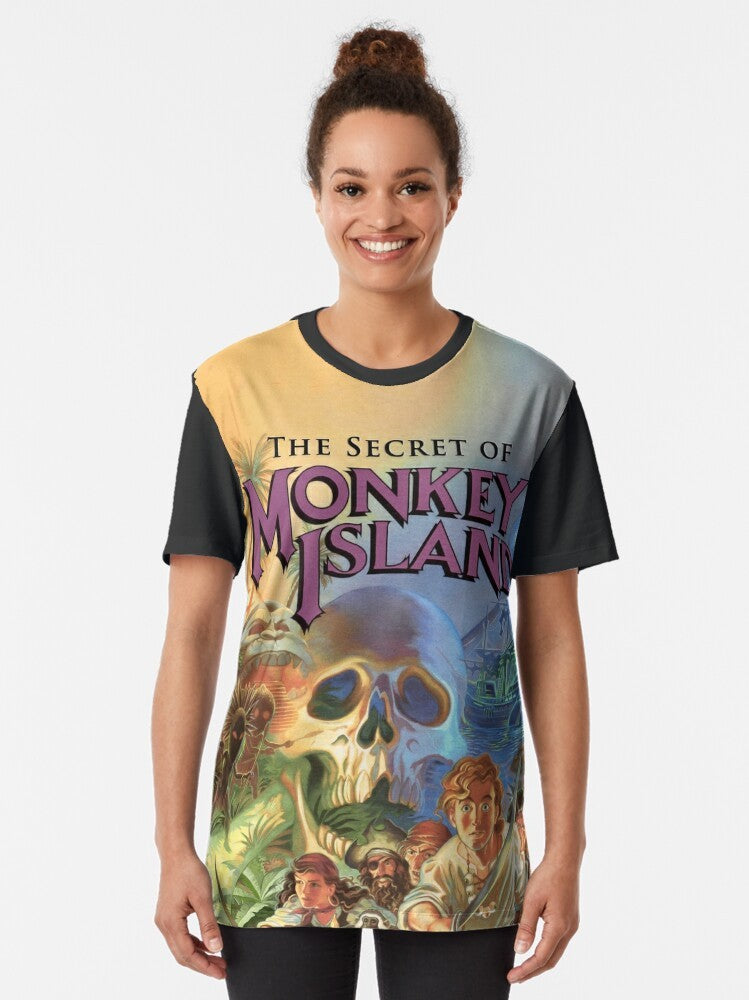 Monkey Island Guybrush Threepwood Graphic T-Shirt - Retro Videogame Classic - Women